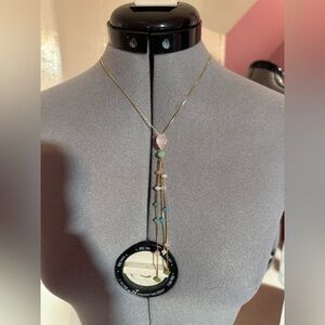 Fine Jewelry Rose Quartz Drop Necklace – Pastel Gemstone